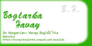 boglarka havay business card